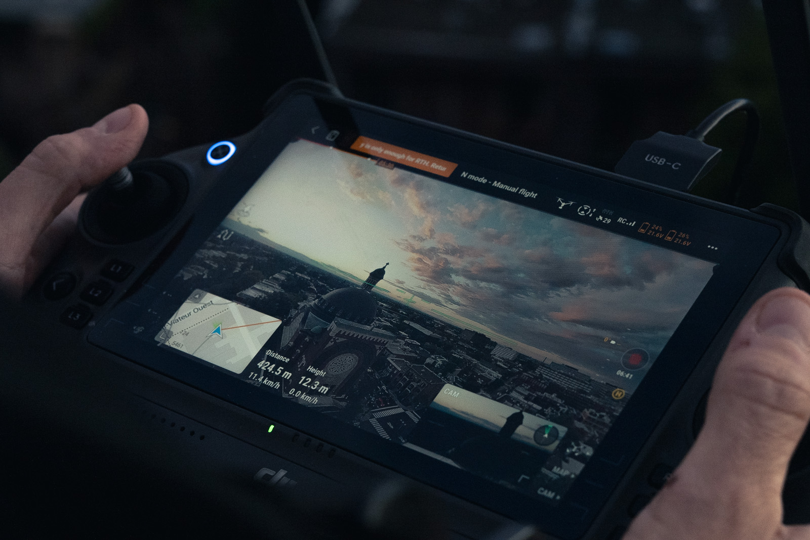 DJI Inspire 3 capturing aerial cinematography in Montreal