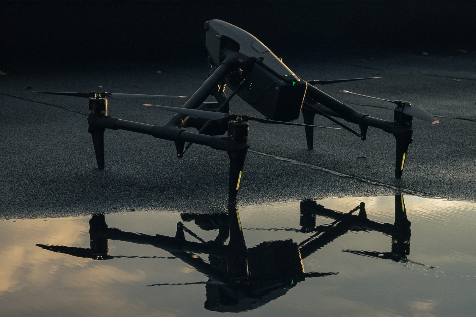 DJI Inspire 3 capturing aerial cinematography in Montreal